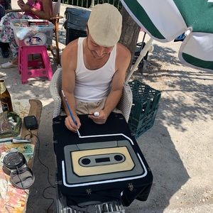 Hand drawn cassette shirt